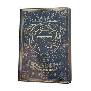 Celestial Habit Aquarius Zodiac Waterbearer Celestial‎ Journal Notebook 8 x 5